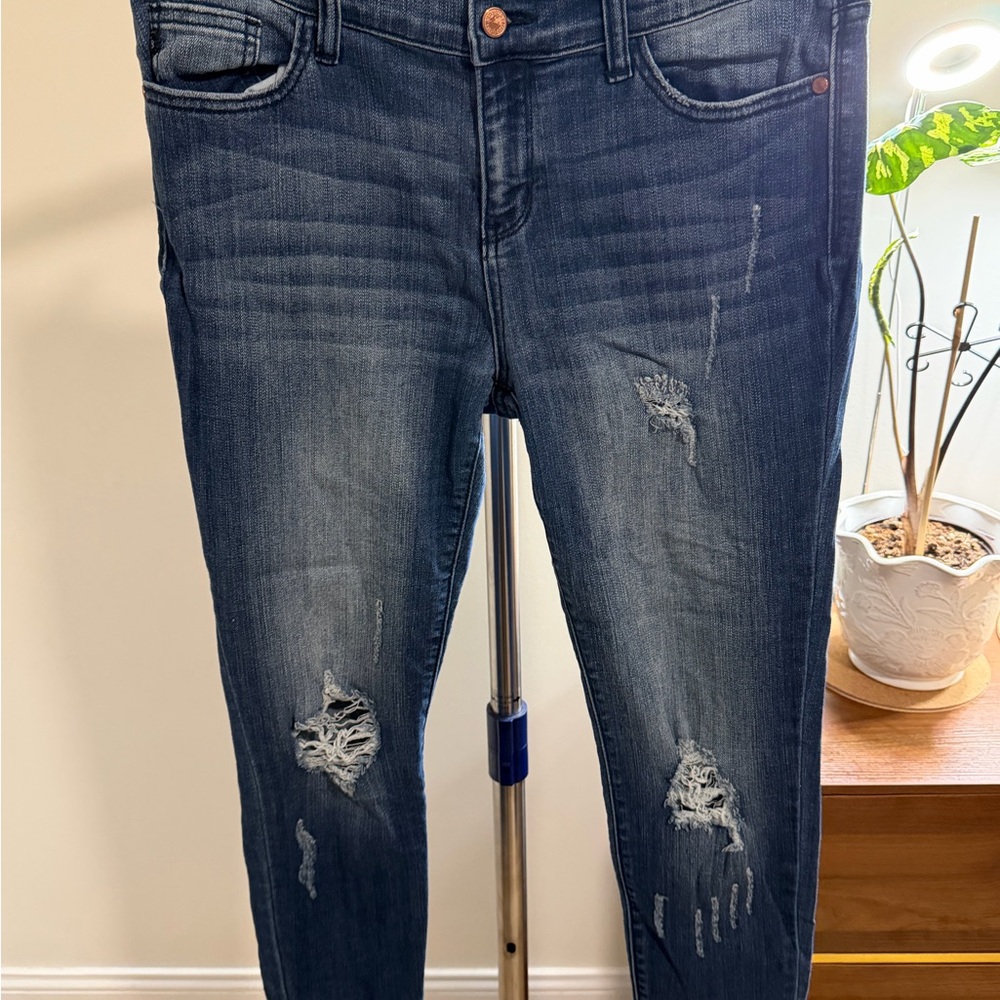 Judy Blue Dark Wash Distressed Boyfriend Jeans